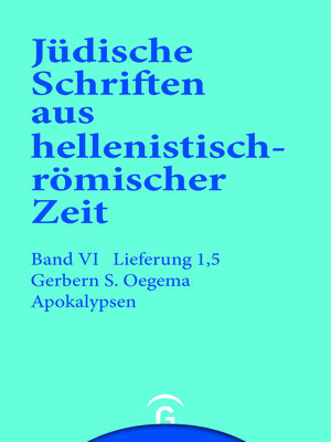 cover image of Einführung zu den Jüdischen Schriften aus hellenistisch-römischer Zeit, Faszikel 5--Apokalypsen